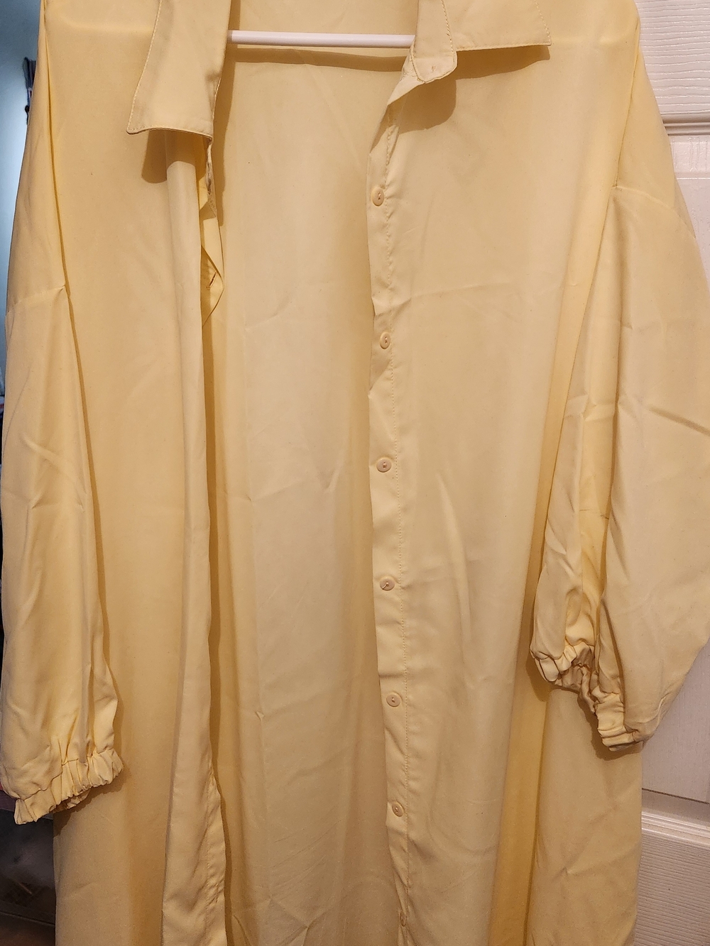 SHEIN Pale Yellow Button-Down Women's Shirt